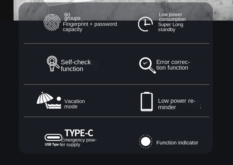 Password Biometric Fingerprint Tuya APP Deadbolt Security Smart Lock for Wooden Door