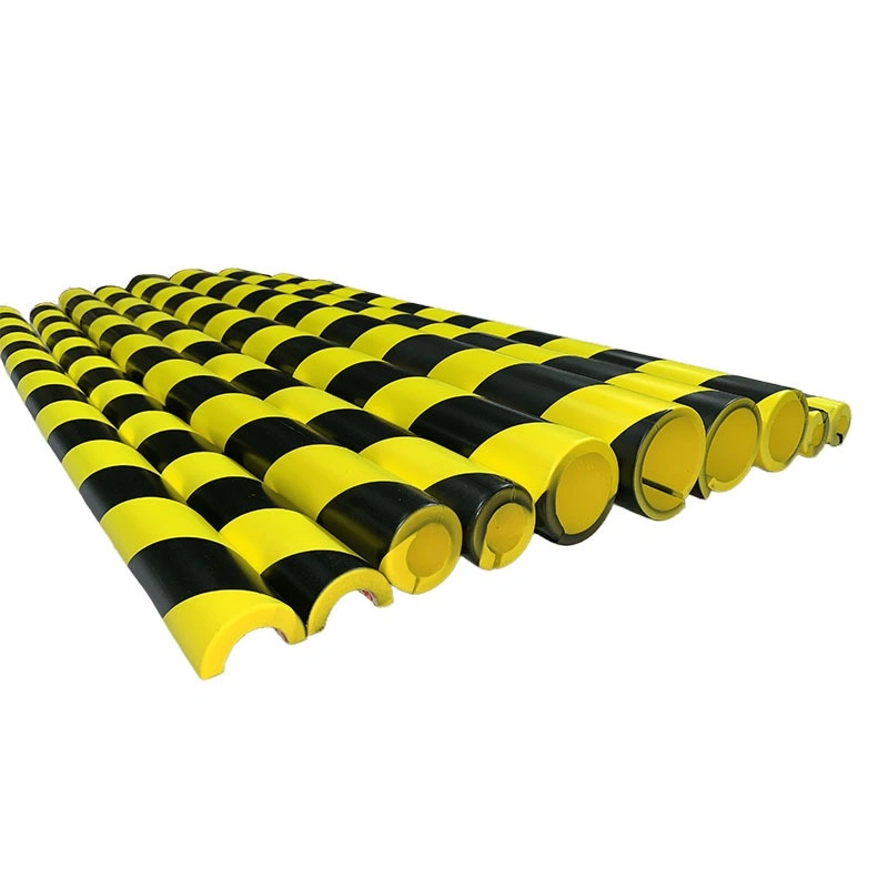 Polyurethane Foam Type Flat Waved Yellow-Black Corner Guard