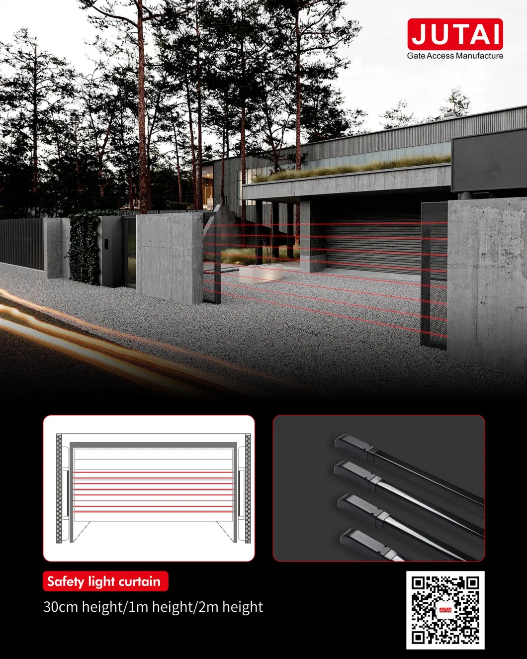 Barrier Gate with Straight Boom Road Gate Barrier for Packing Access Control