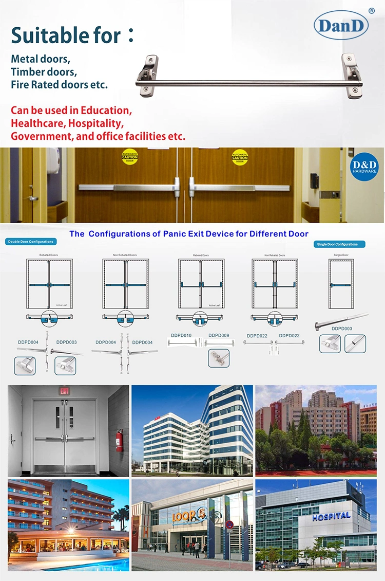 Heavy Duty Corss Type Emergency Exit Door Lock Security Bar