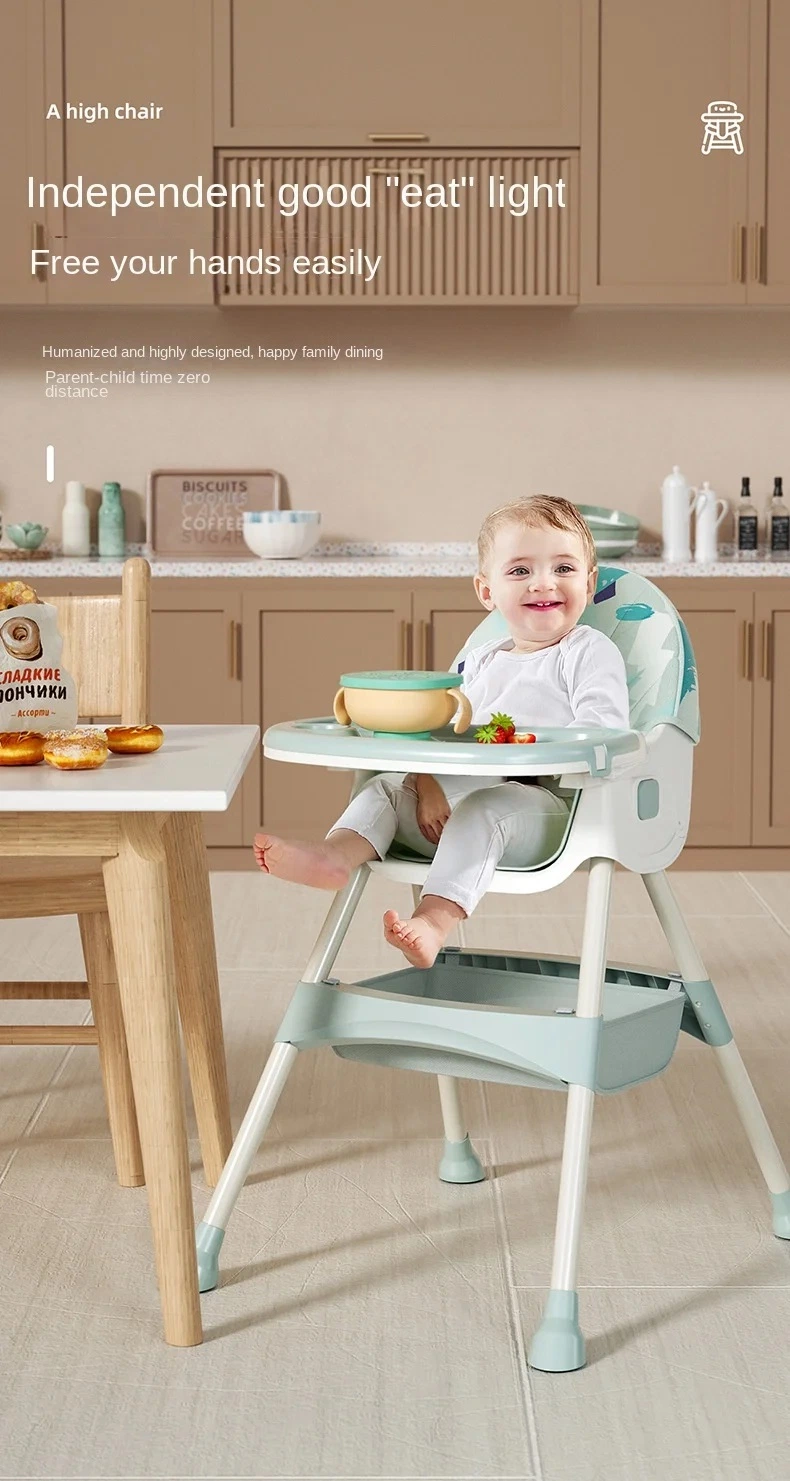 Latest Children Furniture with Rocker and Wheels Safety Child Feeding Dining Chair