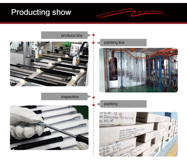 RoHS Passed Silvery Lockable Gas Springs with Rigid for Medical Device