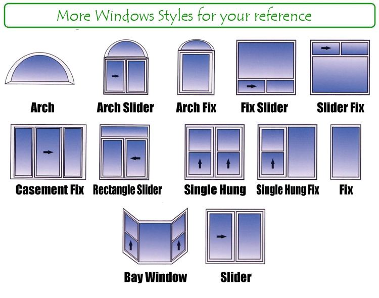 Safety Tinted Glass Plastic/PVC Casement/Side Hinged Windows with Flyscreen