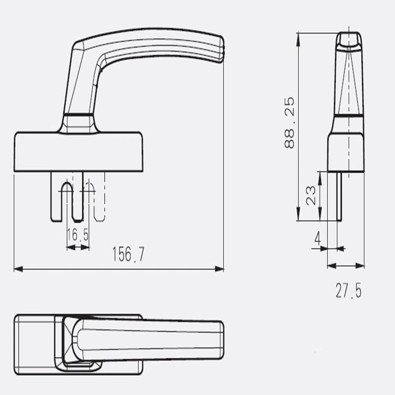 Lockable Window Handle Aluminium Window Handle