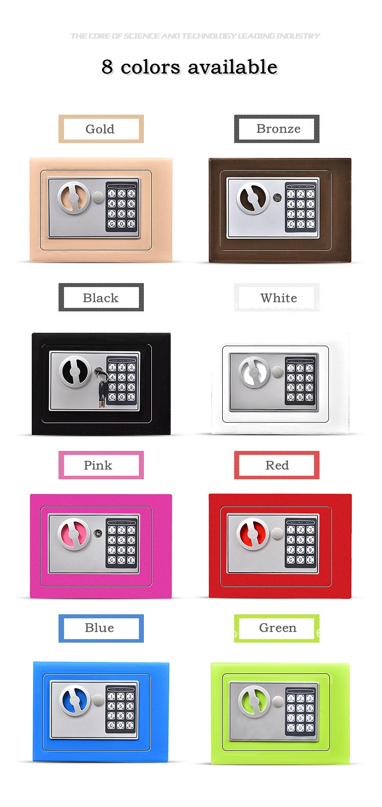 Mini Electronic Password Hotel Safety Box with LCD Display