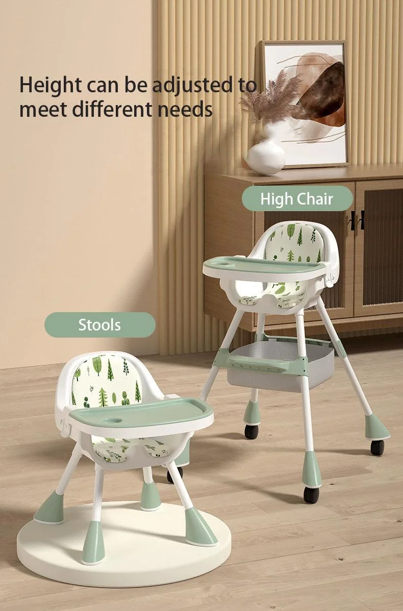 Child Infant Belt Safety Feeding Kids Highchair Dining Portable Chairs with Tray