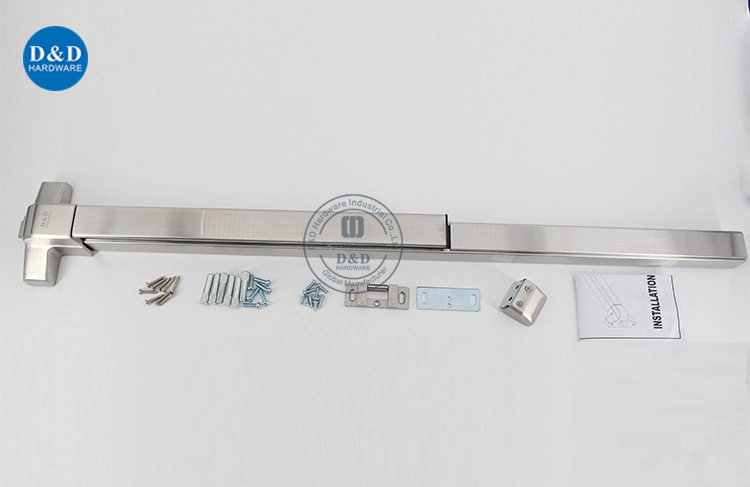 ANSI UL Listed Panic Lock Bar Stainless Steel Fire Rated Lock Half Length Rod Commercial Push Bar Panic Door Lock Exit Rim Hardware Panic Exit Device Bar