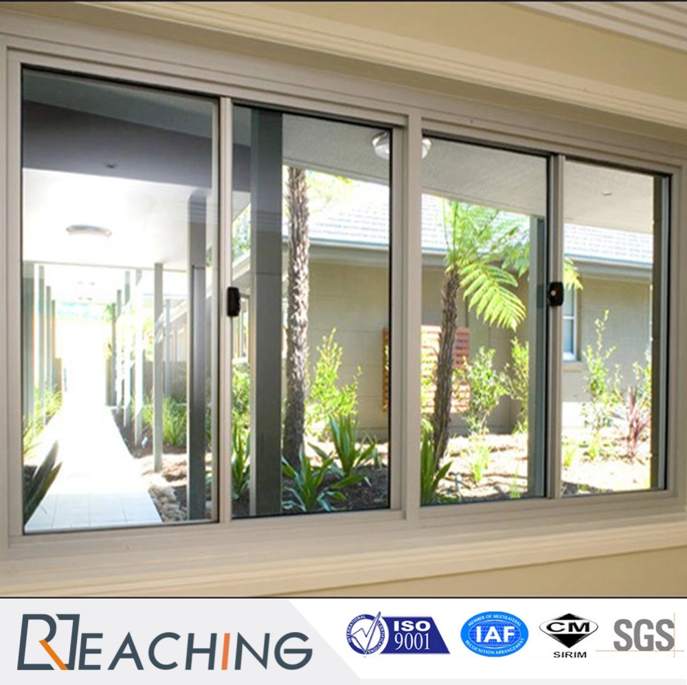 Conch Brand UPVC/PVC Profile Sliding Window Plastic Window with Double Insulated Low-E Glass