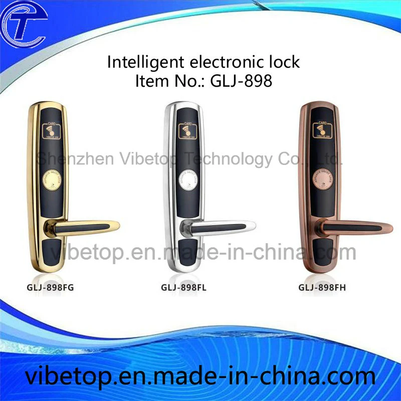 Electronic Smart Intelligent Card Key Cylinder Hotel Door Lock for Apartment