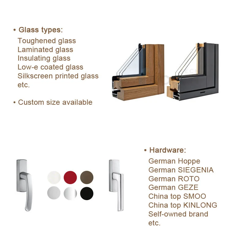 New Design Soundproof Metal Window Aluminum Casement Windows