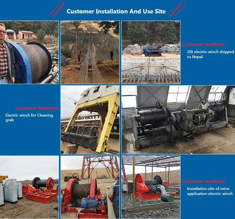 CE ISO Approved High Quality Electric Hydraulic Cable Pulling Winch