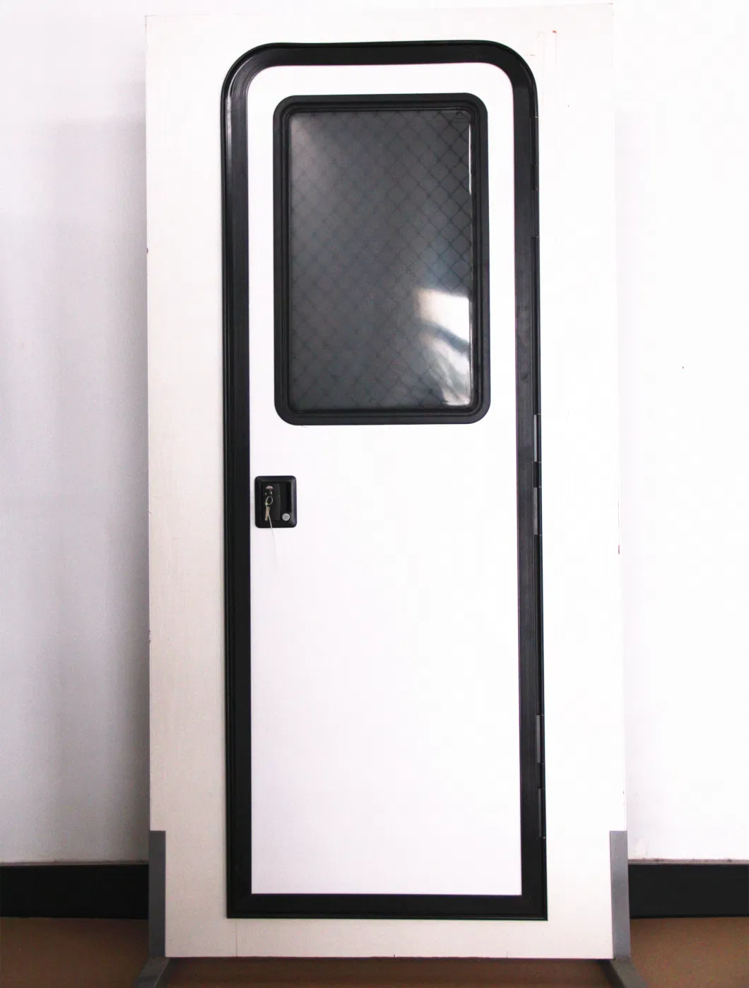 Lockable Caravan Camper RV Door with White UV Resistance Aluminum Panel
