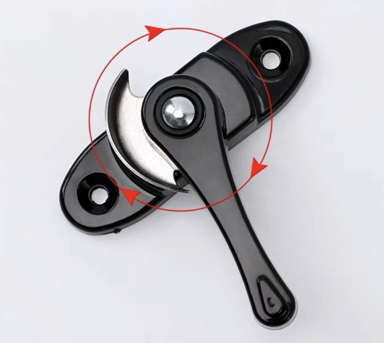 Nisen Cl09 Window Hardware UPVC Window Small Crescent Lock Safety Double Sided Crescent Lock for Sliding Window