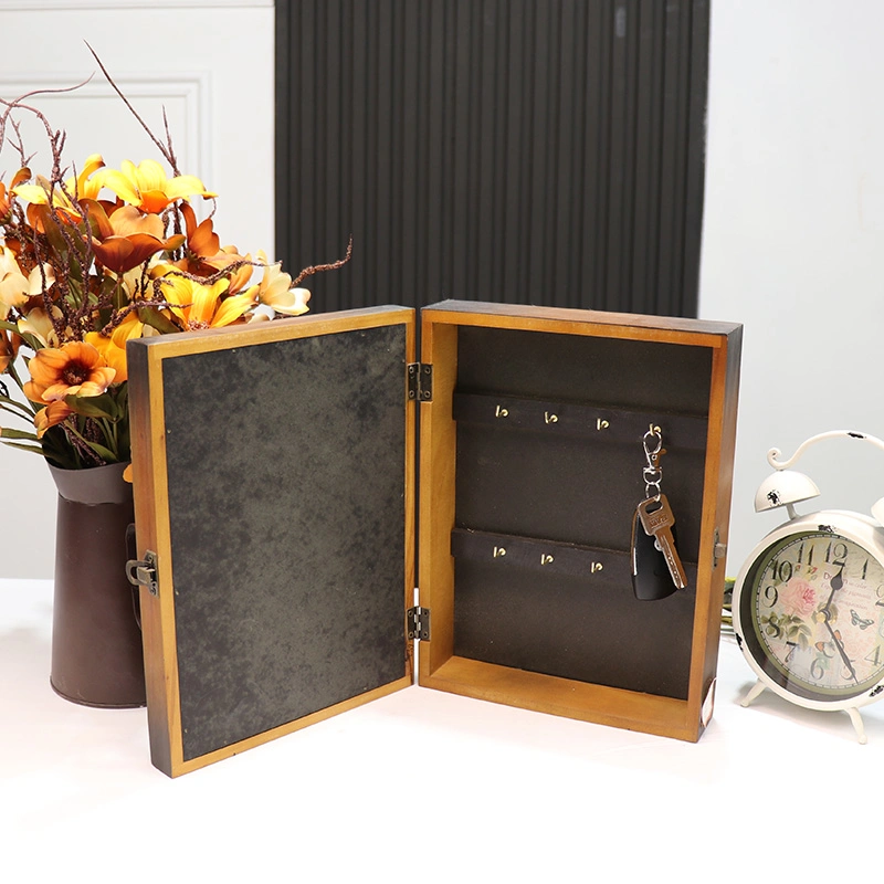 Wall-Mounted Vintage Handmade Wooden Key Storage Box