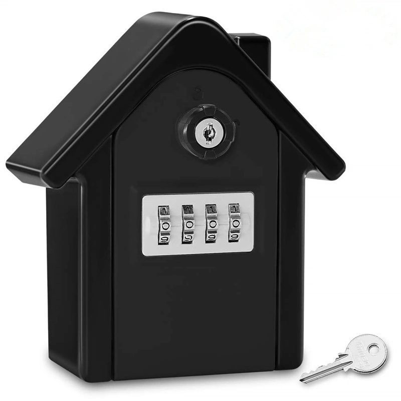 Wall Mounted Key Storage Box with Waterproof Cover - Combination Lock