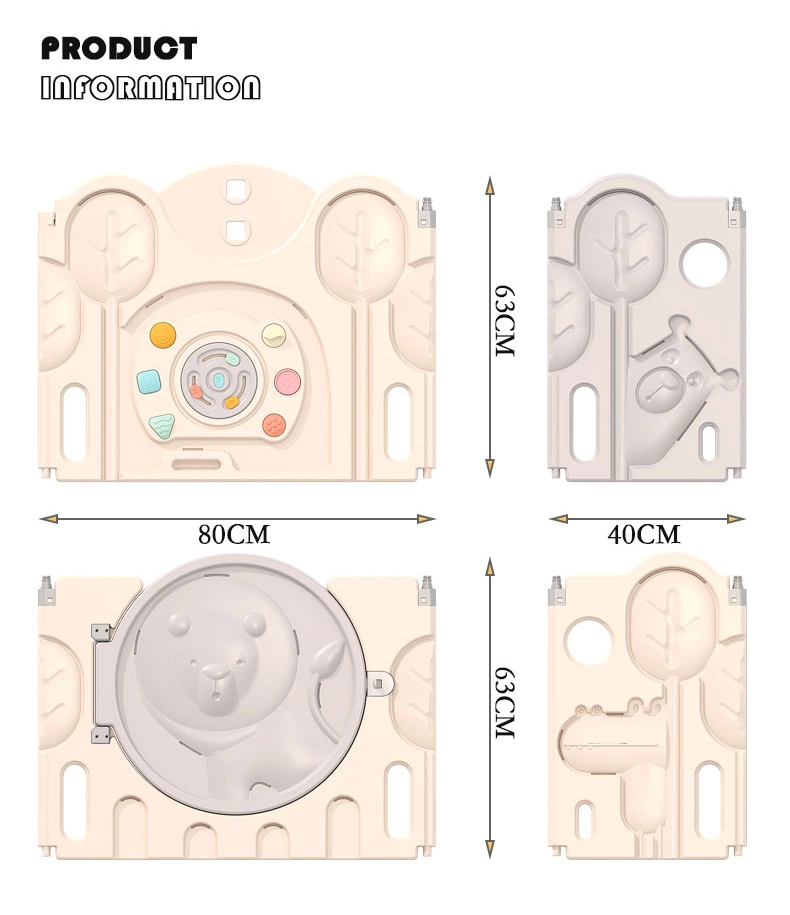 Folding Storage Colorful OEM Kindergarten Furniture Child Fence Playard Safety Baby Gate or Children Kids Activity Baby Playpen