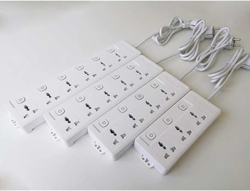 Overload Protector EU Power Plug Switch Socket Electrical Power Strips