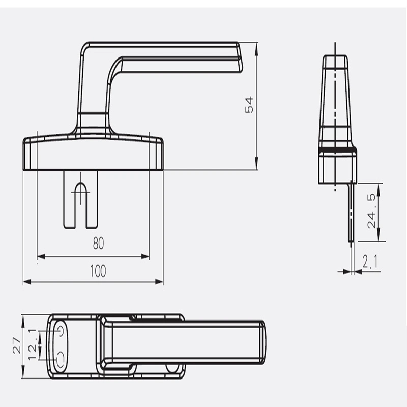 Folding Window Handle Zinc Alloy Lockable Aluminium Window Handle