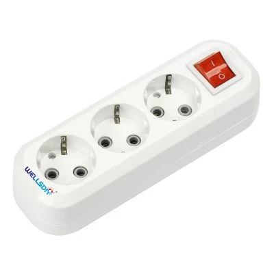 Wellsdiy Best-Selling 6 Slots Anti-Flame 5-Meter European Extension Sockets Without Children Protectors