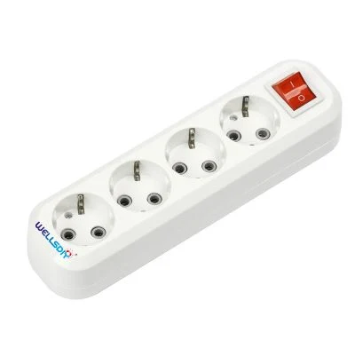 Wellsdiy Best-Selling 6 Slots Anti-Flame 5-Meter European Extension Sockets Without Children Protectors
