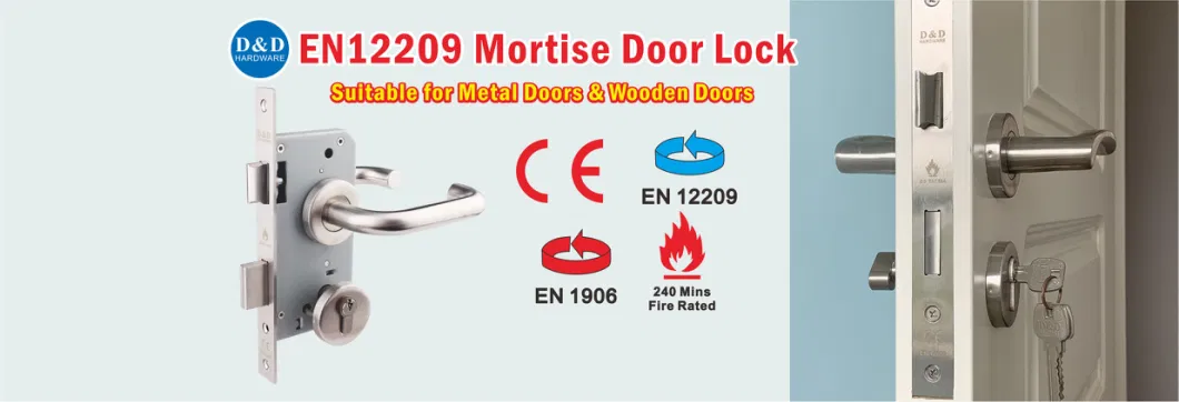 SS304 Safety Euro Standard Latch Bolt Sliding Door Mortise Lock