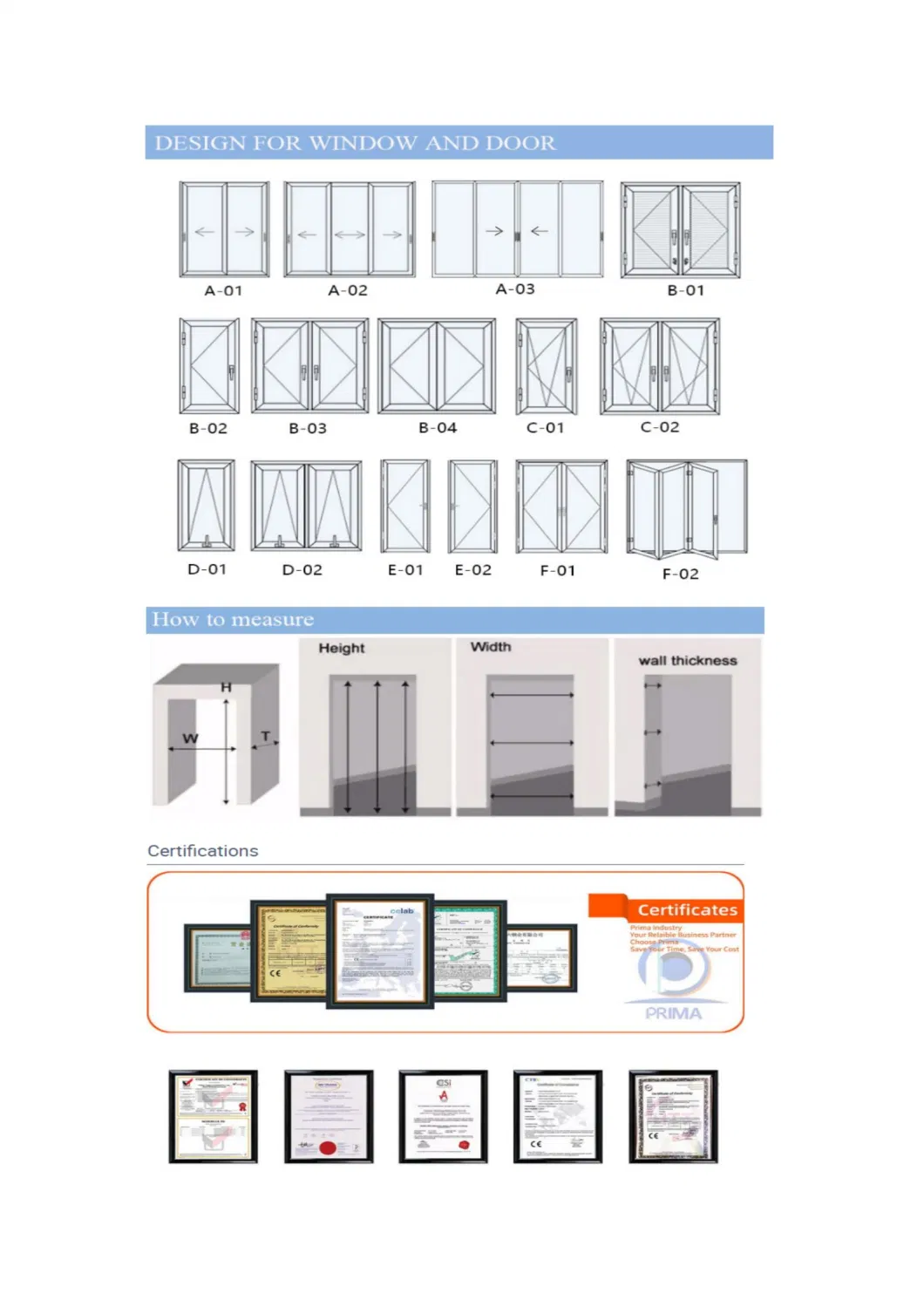 Prima PVC Casement Window Double Glazed UPVC Tempered Glass Plastic Sliding