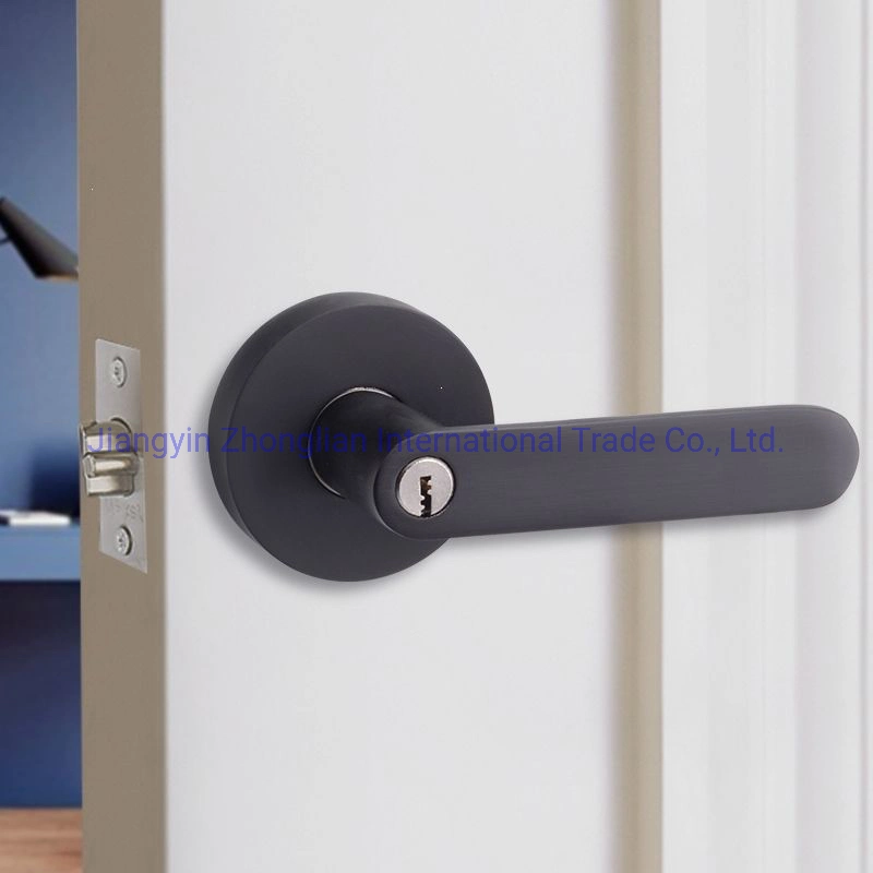 Modern Housing Keyless Door Lock Security Zinc Alloy Cylinder Door Lever Lockset with Handle