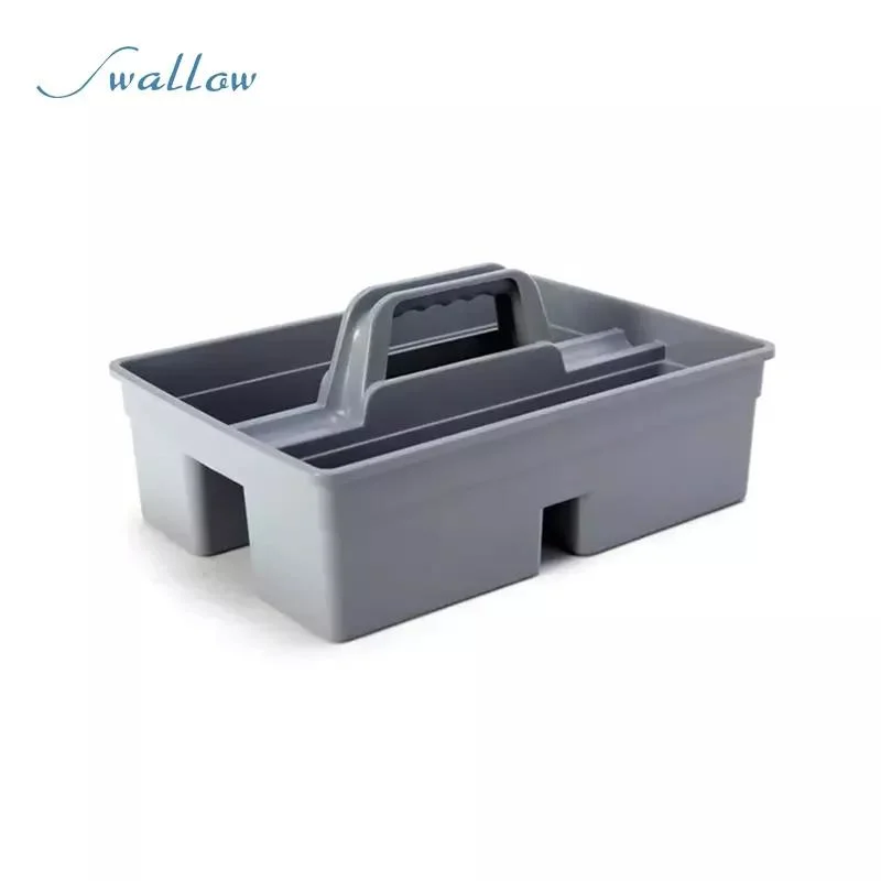 Plastic Tools Organiser and Supply Cleaning Caddy 3-Compartment Box with Handle