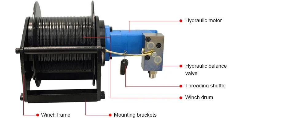 Manufacturer 50 Ton Hydraulic Winch Power Cable Pulling Winch