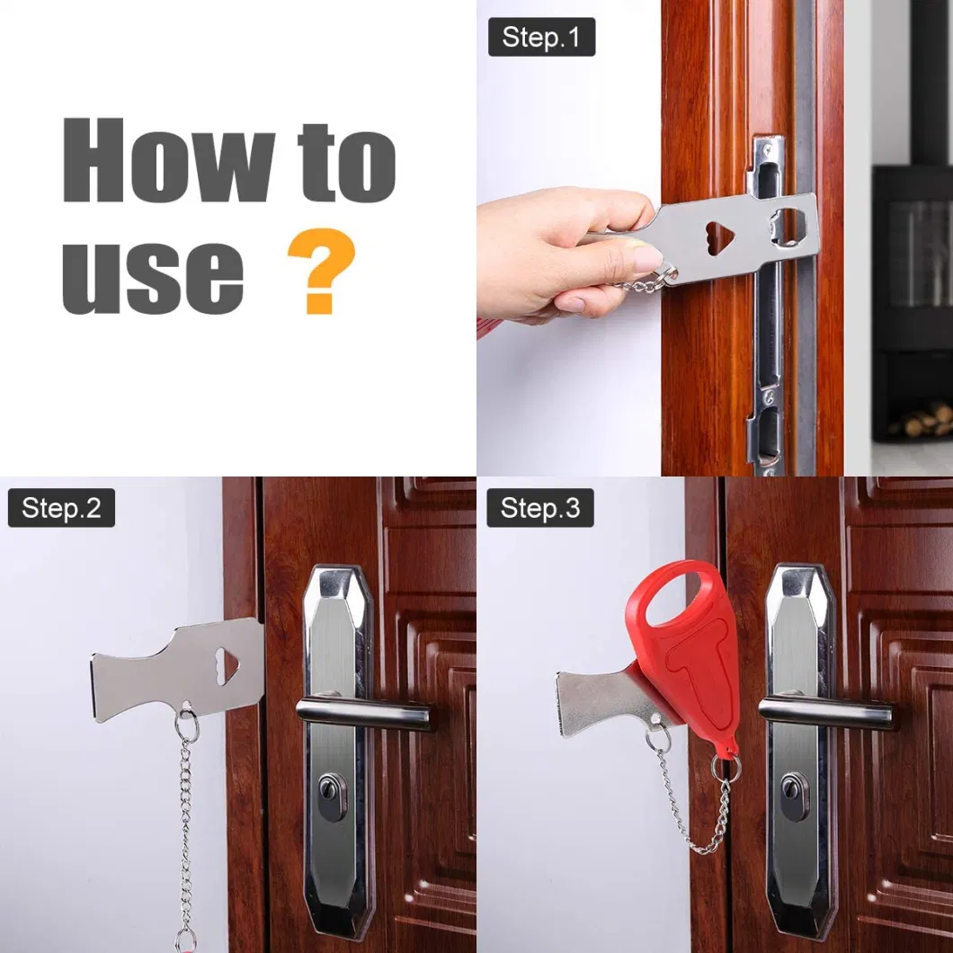 Portable Door Travel Lock for Security Home Apartment