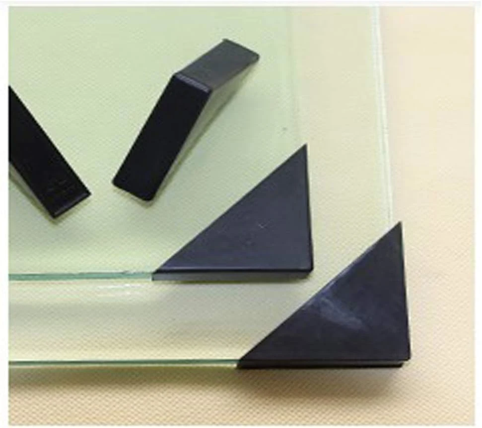 45*45*8mm Black Triangle Shape Plastic Glass Corner Guards Covers Protectors