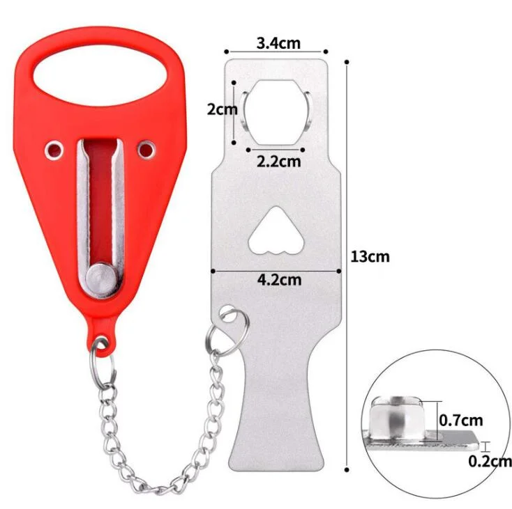 Yh2151 Portable Safety Door Lock Hotel Door Anti-Theft Lock Lock Top Door Door Padlock Anti-Theft Lock