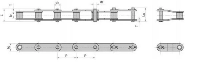 085 41 American Standardi So Standard Short Pitch Precision Roller Chain for Garage Door Transmission