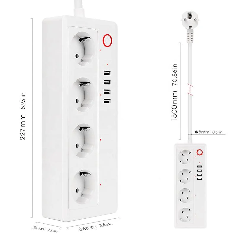 European Desktop Socket Household Explosion Proof Drop Resistant Power Strip