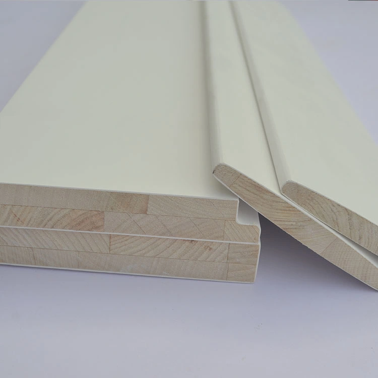 High Quality Wood Lumber Wholesale Baseboards Moulding Crown Moulding Door Stop Primed