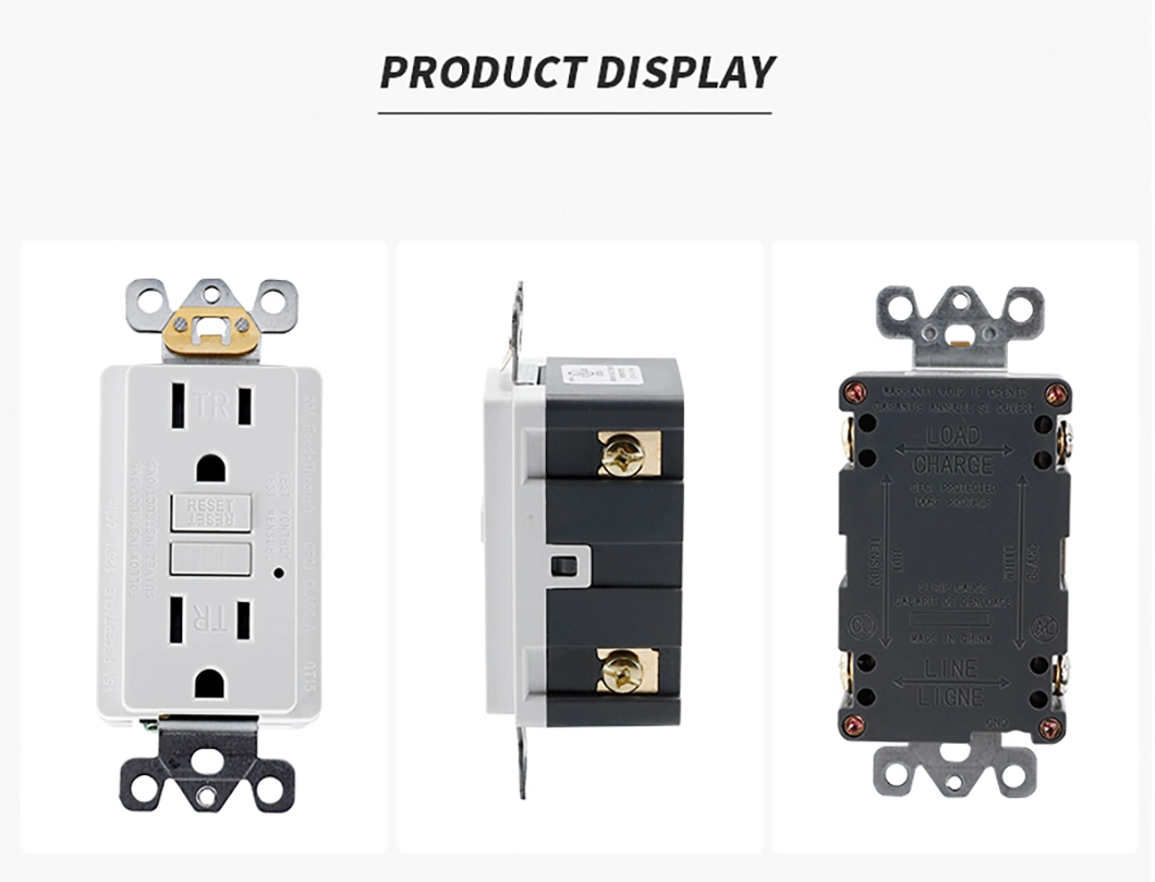 15 AMP GFCI Tamper Resistant Standard Grounding Child Safety Outlet GFCI