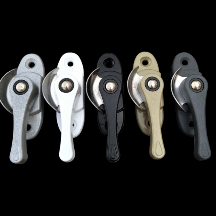 Nisen Cl09 Window Hardware UPVC Window Small Crescent Lock Safety Double Sided Crescent Lock for Sliding Window