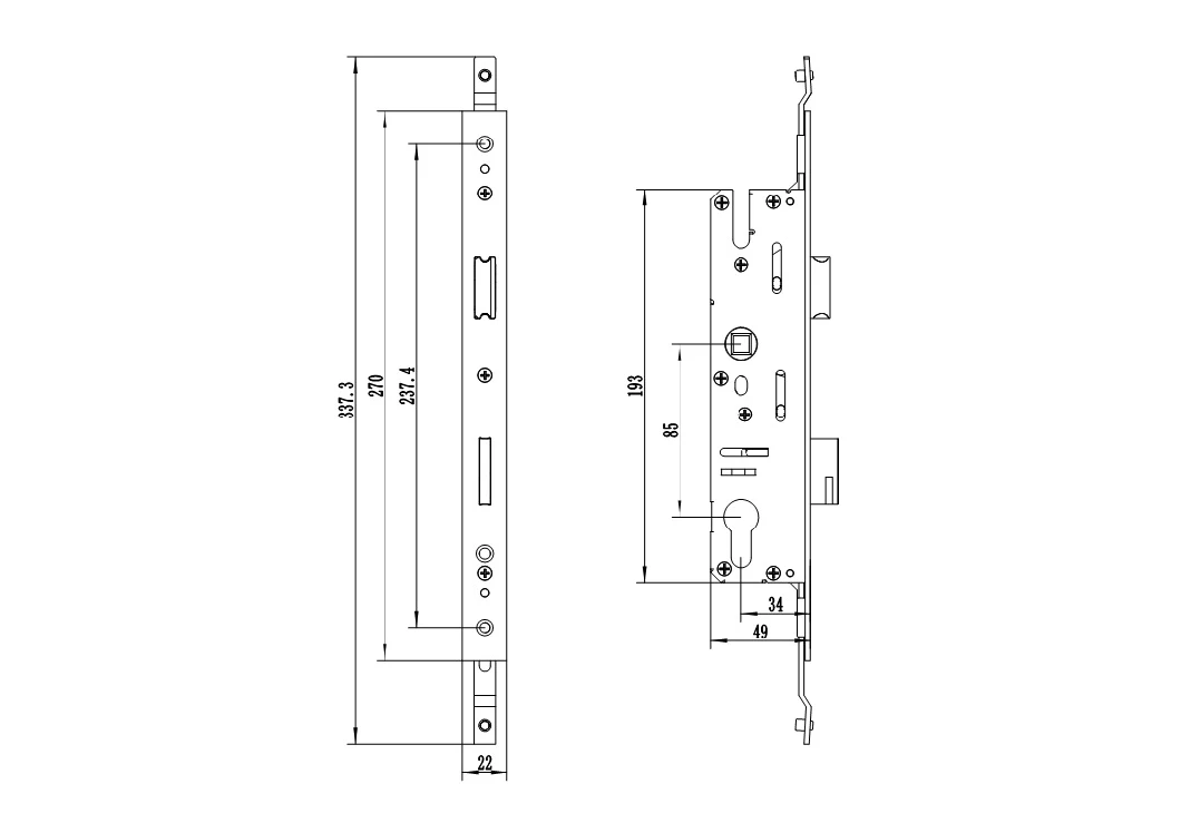 Stainless Steel Deadlocking Bolt Lock for Windows and Doors