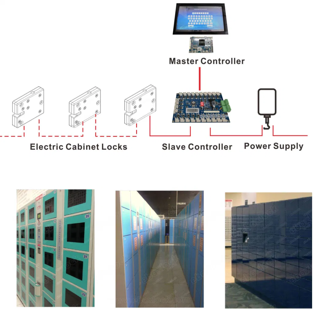 Electric Keyless Lock with Status for Electronic Delivery Parcel Lockers