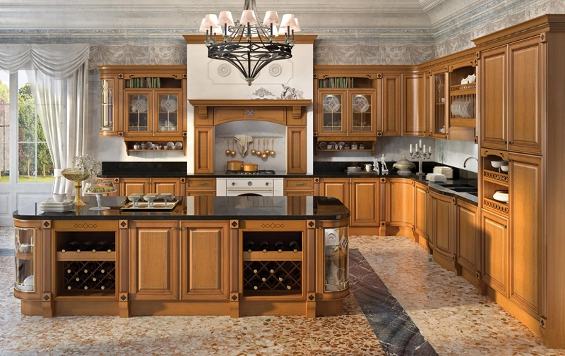 Wholesale Designs Custom Made Modular Solid Wood Kitchen Cabinet