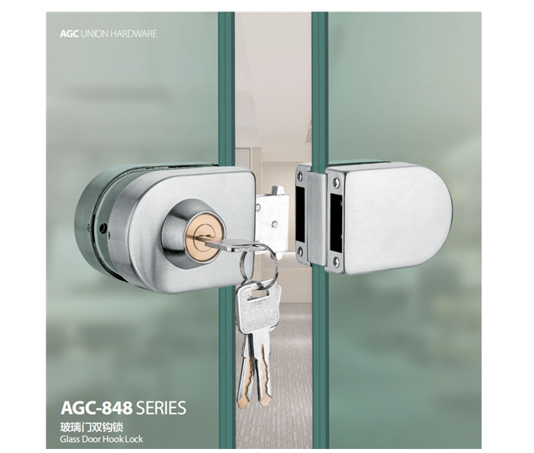 AGC-848 Factory Price Double Side Glass Door Handle Lock for Glass Door