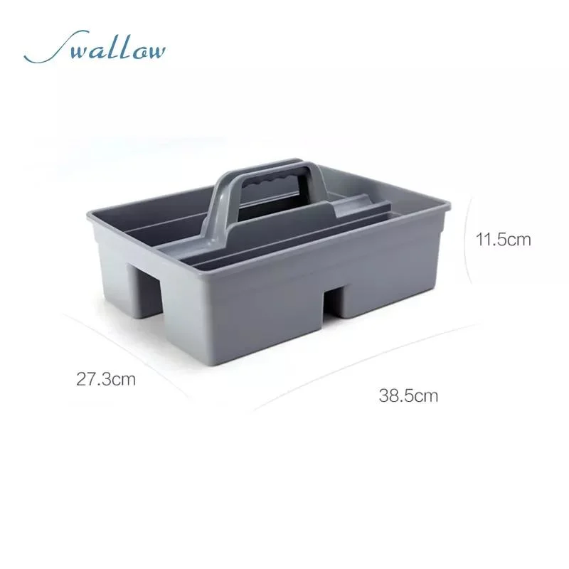 Plastic Tools Organiser and Supply Cleaning Caddy 3-Compartment Box with Handle