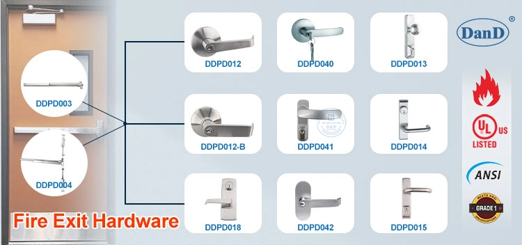 ANSI UL Listed Panic Lock Bar Stainless Steel Fire Rated Lock Half Length Rod Commercial Push Bar Panic Door Lock Exit Rim Hardware Panic Exit Device Bar