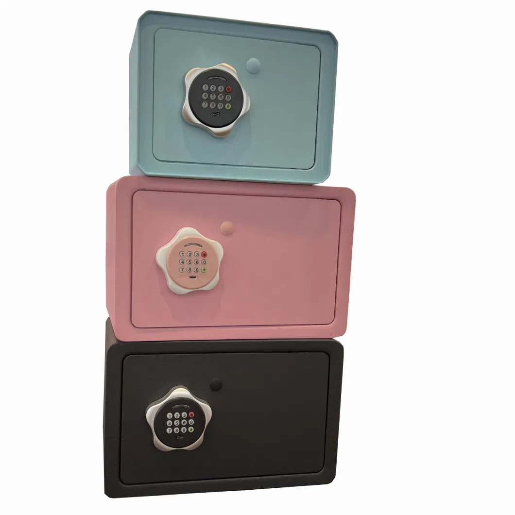 Mini Size Lightly Color Safety Deposit Box with Key Lock for Money and Jewelry