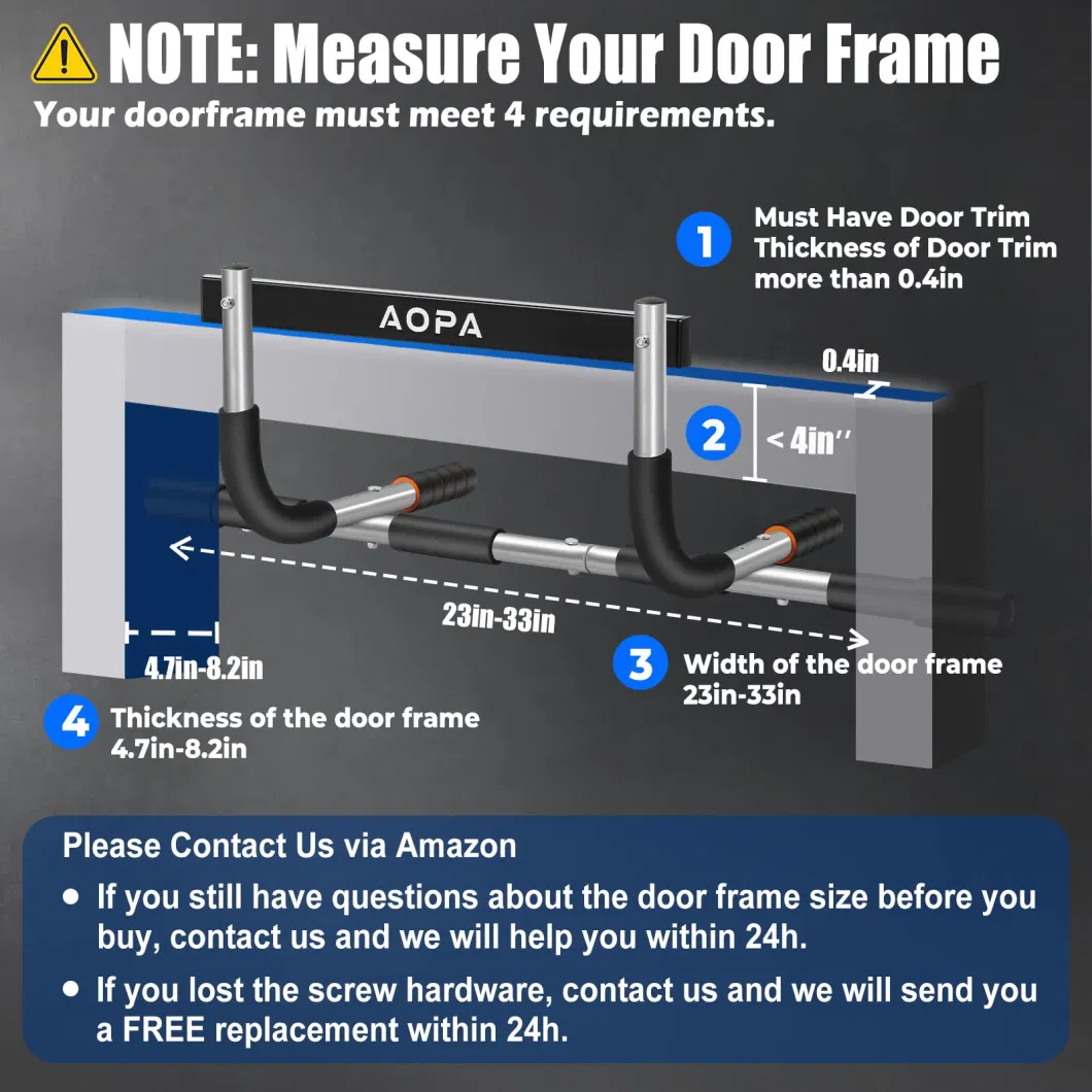 Wholesales Strength Training Exercise Gym Fitness Equipment Doorway Pull up Bar