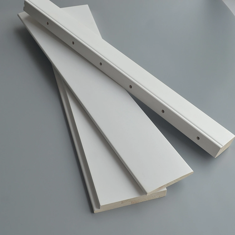 High Quality Wood Lumber Wholesale Baseboards Moulding Crown Moulding Door Stop Primed