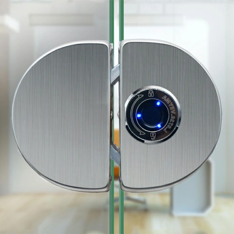 Safe No Drilling Intelligent Biometric Fingerprint Glass Door Smart Lock