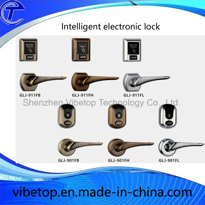 Electronic Smart Intelligent Card Key Cylinder Hotel Door Lock for Apartment