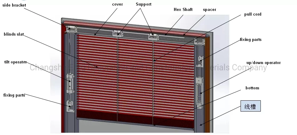 Cordless Window Aluminium Venetian Mini Blinds (Window curtains)