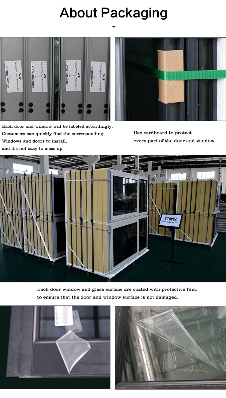 New Design Soundproof Metal Window Aluminum Casement Windows